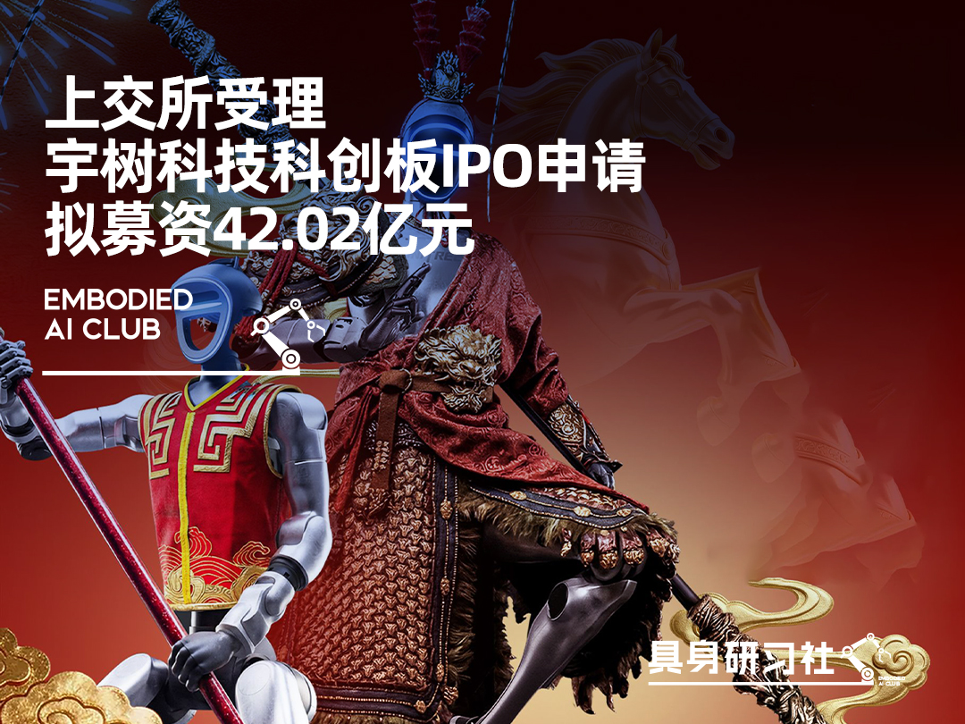 上交所受理宇树科技科创板IPO申请，拟募资42.02亿元