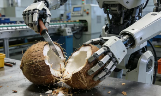 椰树买50台人形机器人剥椰子：不擦边了，改玩“硬核”？